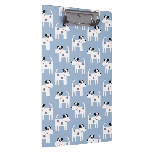 Parson Jack Russell Terrier Dog Pattern Blue Klemmbrett (Rechts)