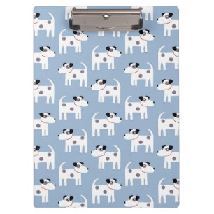 Parson Jack Russell Terrier Dog Pattern Blue Klemmbrett