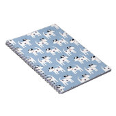 Parson Jack Russell Terrier Dog Pattern Blue Notizblock (Rechte Seite)