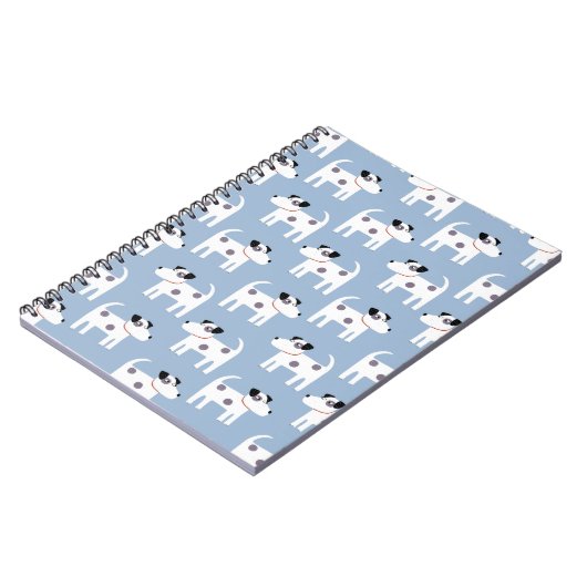 Parson Jack Russell Terrier Dog Pattern Blue Notizblock (Linke Seite)