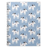 Parson Jack Russell Terrier Dog Pattern Blue Notizblock (Vorderseite)