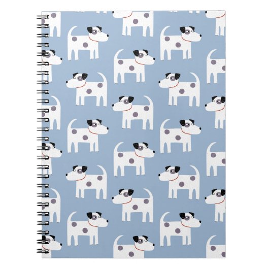 Parson Jack Russell Terrier Dog Pattern Blue Notizblock (Vorderseite)