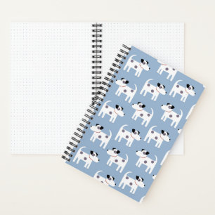 Parson Jack Russell Terrier Dog Pattern Blue Notizblock