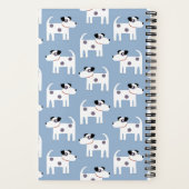 Parson Jack Russell Terrier Dog Pattern Blue Notizblock (Rückseite)