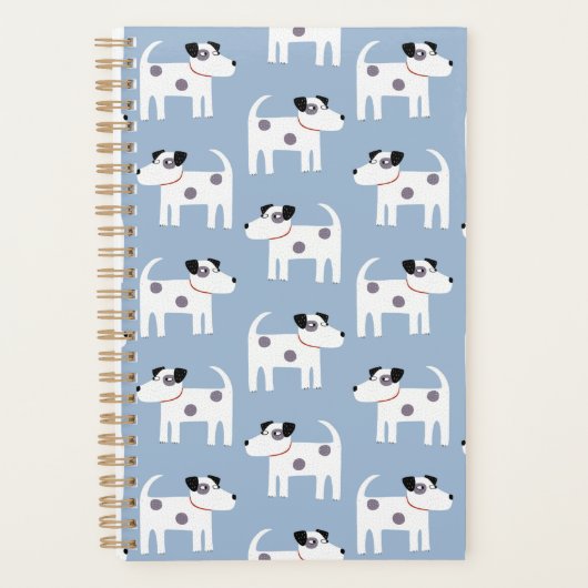 Parson Jack Russell Terrier Dog Pattern Blue Planer (Vorderseite)