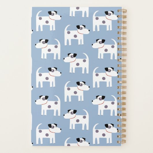 Parson Jack Russell Terrier Dog Pattern Blue Planer (Rückseite)