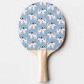 Parson Jack Russell Terrier Dog Pattern Blue Tischtennis Schläger (Rückseite)