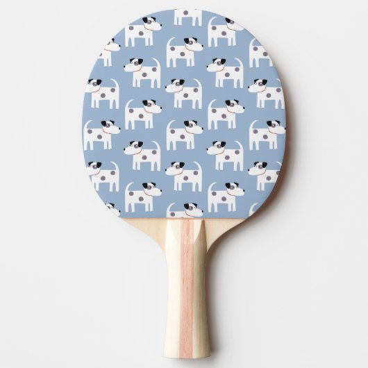 Parson Jack Russell Terrier Dog Pattern Blue Tischtennis Schläger (Vorderseite)