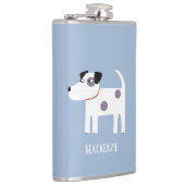 Parson Jack Russell Terrier Dog Personalisiert Flachmann (Rechts)
