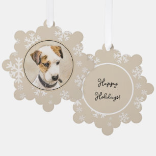 Parson Jack Russell Terrier Gemälde - Hundekunst Ornament Karte