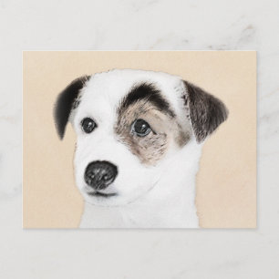 Parson Jack Russell Terrier Gemälde - Hundekunst Postkarte