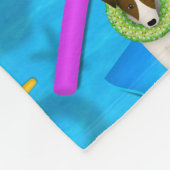 Parson Jack Russell Terrier Hund Pool Party Muster Fleecedecke (Ecke)