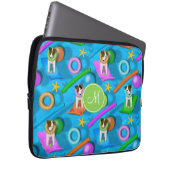 Parson Jack Russell Terrier Hund Pool Party Muster Laptopschutzhülle (Vorne Rechts)