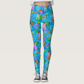 Parson Jack Russell Terrier Hund Pool Party Muster Leggings (Vorderseite)