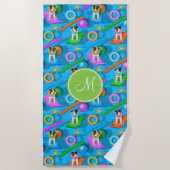 Parson Jack Russell Terrier Hund Pool Party Muster Strandtuch (Vorderseite)