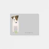 Parson Jack Russell Terrier mit niedlicher Kopfnei Post-it Klebezettel (Vorderseite)