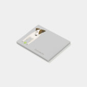 Parson Jack Russell Terrier mit niedlicher Kopfnei Post-it Klebezettel (angewinkelt)