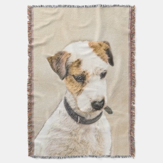 Parson Jack Russell Terrier Painting - Hund Art Decke (Vorderseite Vertikal)