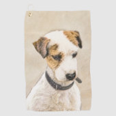 Parson Jack Russell Terrier Painting - Hund Art Golfhandtuch (Vorderseite)
