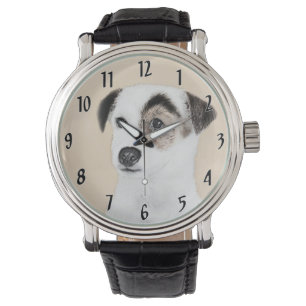 Parson Jack Russell Terrier Painting - Hunde Kunst Armbanduhr