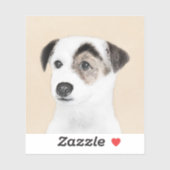 Parson Jack Russell Terrier Painting - Hunde Kunst Aufkleber (Blatt)