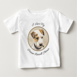 Parson Jack Russell Terrier Painting - Hunde Kunst Baby T-shirt