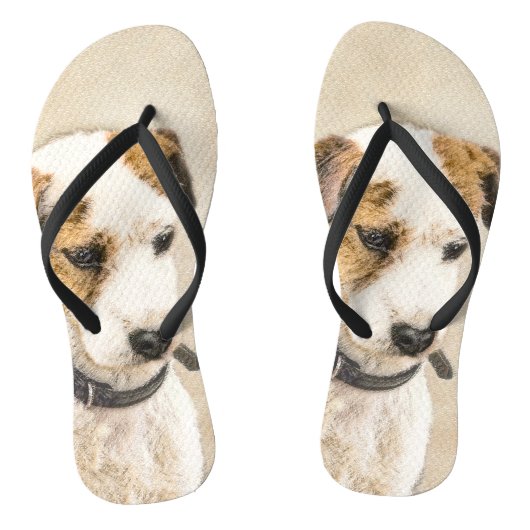 Parson Jack Russell Terrier Painting - Hunde Kunst Badesandalen (Fußbett)