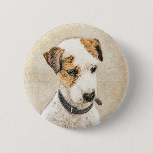 Parson Jack Russell Terrier Painting - Hunde Kunst Button