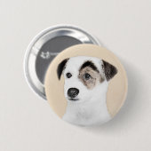 Parson Jack Russell Terrier Painting - Hunde Kunst Button (Vorne & Hinten)