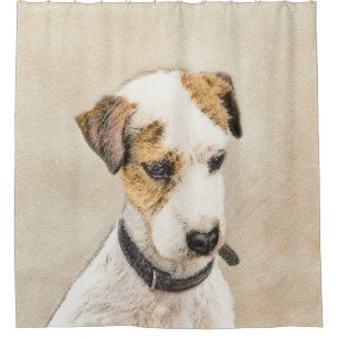 Parson Jack Russell Terrier Painting - Hunde Kunst Duschvorhang