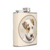 Parson Jack Russell Terrier Painting - Hunde Kunst Flachmann (Rechts)