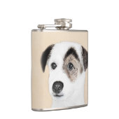 Parson Jack Russell Terrier Painting - Hunde Kunst Flachmann (Rechts)