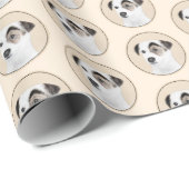 Parson Jack Russell Terrier Painting - Hunde Kunst Geschenkpapier (Rolleneckpunkt)