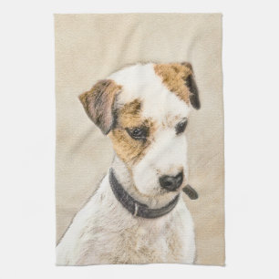 Parson Jack Russell Terrier Painting - Hunde Kunst Geschirrtuch