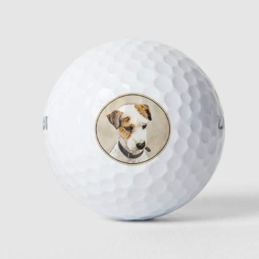 Parson Jack Russell Terrier Painting - Hunde Kunst Golfball (Vorderseite)