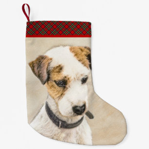 Parson Jack Russell Terrier Painting - Hunde Kunst Kleiner Weihnachtsstrumpf