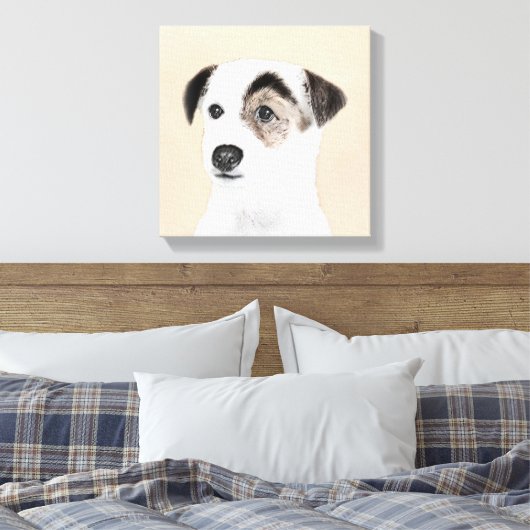 Parson Jack Russell Terrier Painting - Hunde Kunst Leinwanddruck (Insitu (Schlafzimmer))