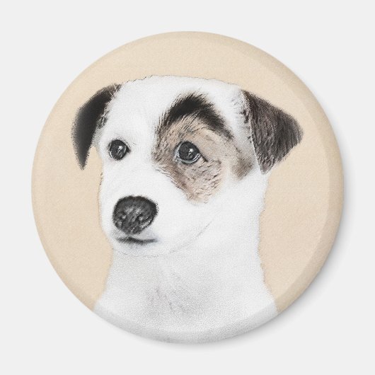 Parson Jack Russell Terrier Painting - Hunde Kunst Magnet (Vorne)