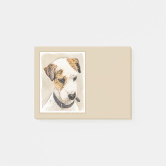 Parson Jack Russell Terrier Painting - Hunde Kunst Post-it Klebezettel (Vorderseite)