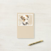 Parson Jack Russell Terrier Painting - Hunde Kunst Post-it Klebezettel (Auf Schreibtisch)
