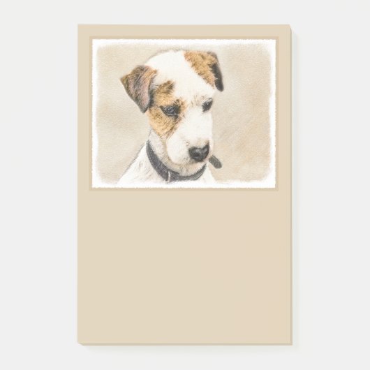 Parson Jack Russell Terrier Painting - Hunde Kunst Post-it Klebezettel (Vorderseite)