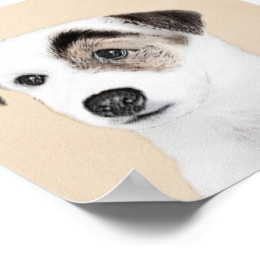 Parson Jack Russell Terrier Painting - Hunde Kunst Poster (Ecke)