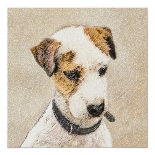 Parson Jack Russell Terrier Painting - Hunde Kunst Poster (Vorderseite)