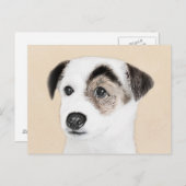Parson Jack Russell Terrier Painting - Hunde Kunst Postkarte (Vorne/Hinten)