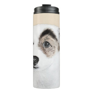 Parson Jack Russell Terrier Painting - Hunde Kunst Thermosbecher