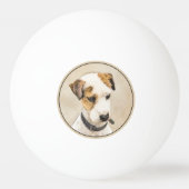 Parson Jack Russell Terrier Painting - Hunde Kunst Tischtennisball (Rückseite)