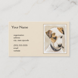 Parson Jack Russell Terrier Painting - Hunde Kunst Visitenkarte