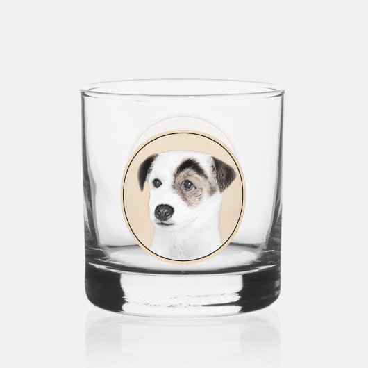 Parson Jack Russell Terrier Painting - Hunde Kunst Whiskyglas (Rückseite)