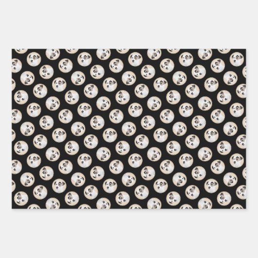 Parson Jack Russell Terrier Painting Pet Dog Art Geschenkpapier Set (Vorderseite 3)