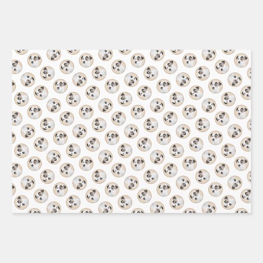 Parson Jack Russell Terrier Painting Pet Dog Art Geschenkpapier Set (Vorderseite 2)